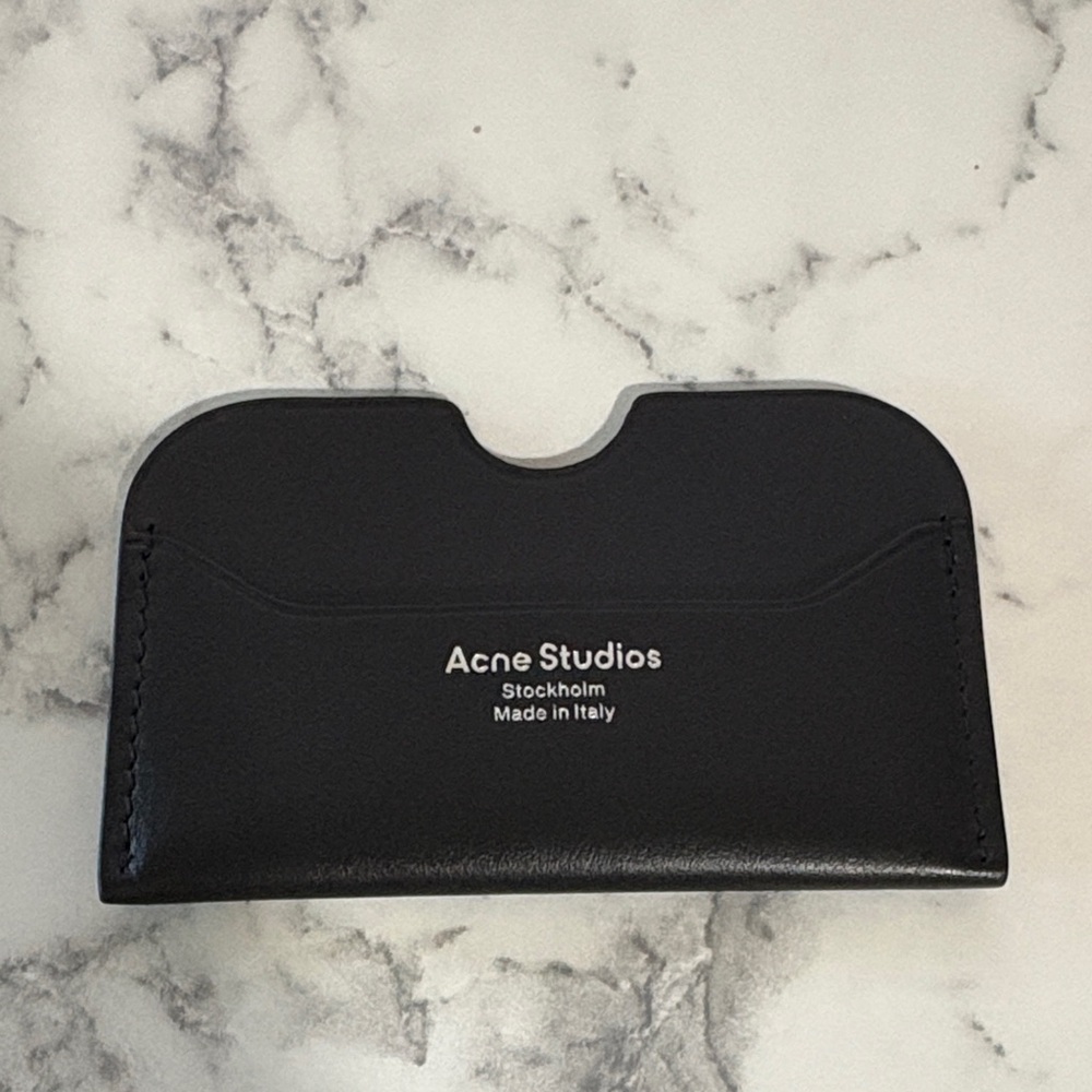 Acne Studios Black Leather Card Holder